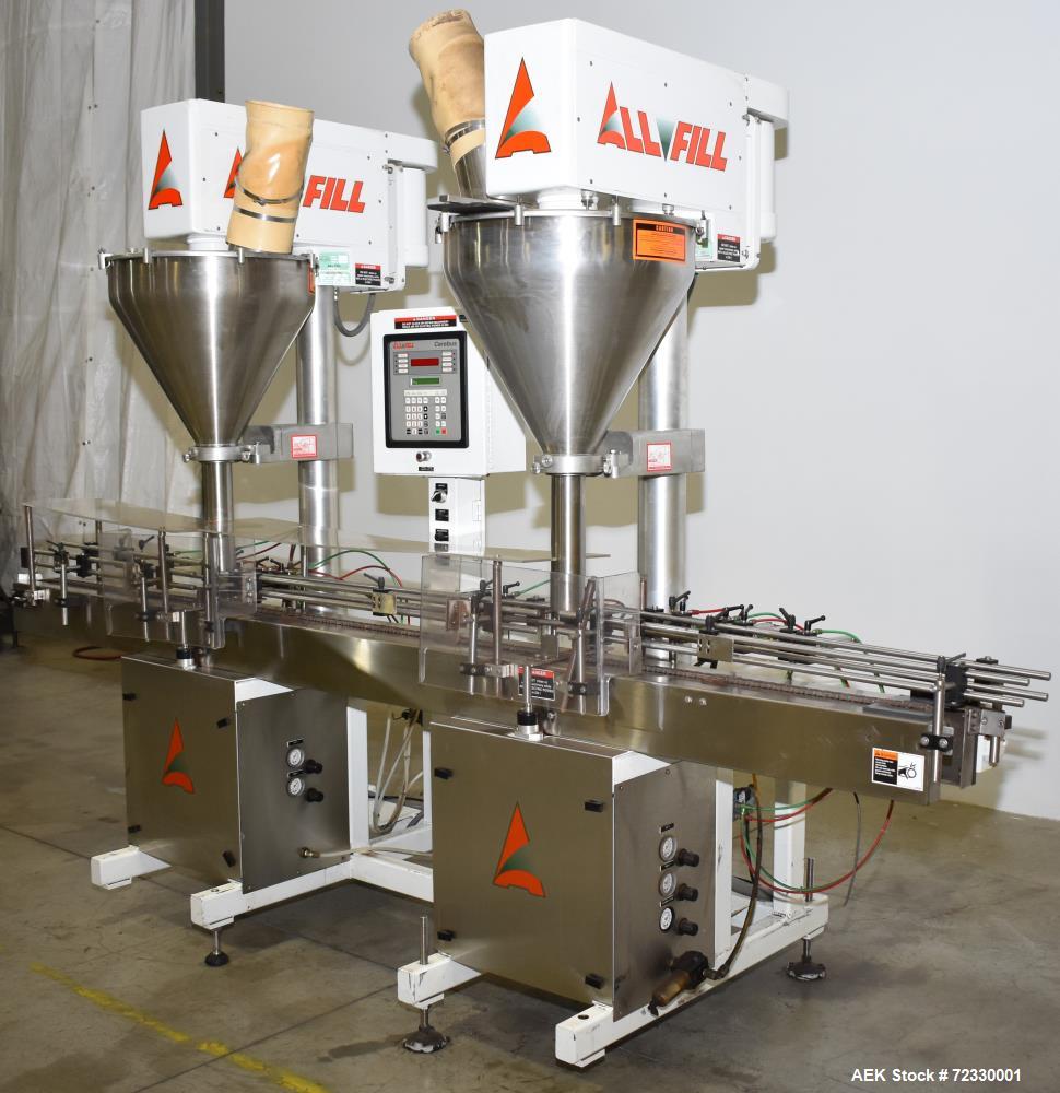 Used- All Fill Model DHAA-400 Dual Head Automatic Inline Auger Filler